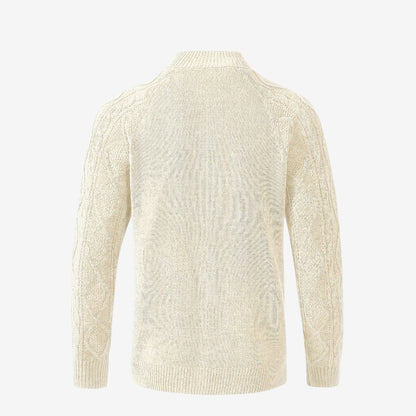 Men's Cable Knit Cardigan Button Closure Long Sleeve Cozy Autumn Winter