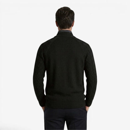 Men's Cable Knit Cardigan Button Closure Long Sleeve Cozy Autumn Winter