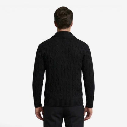 Men's Cable Knit Cardigan Button Closure Long Sleeve Cozy Autumn Winter