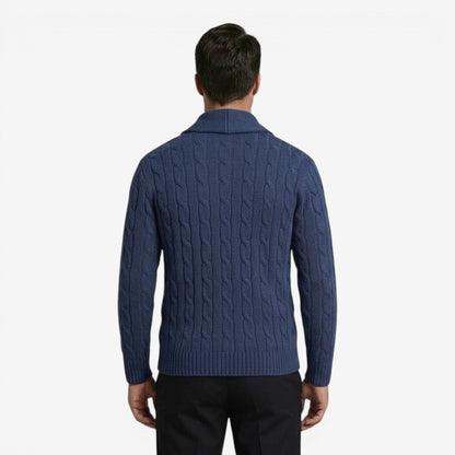 Men's Cable Knit Cardigan Button Closure Long Sleeve Cozy Autumn Winter