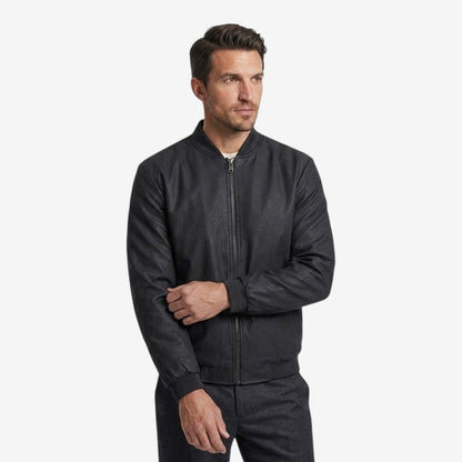 Men's Casual Bomber Jacket Zip-Up Baseball Collar Relaxed Fit Everyday