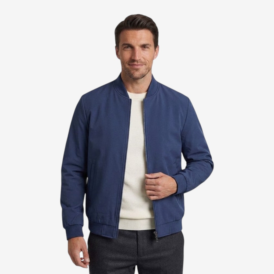 Men's Casual Bomber Jacket Zip-Up Baseball Collar Relaxed Fit Everyday