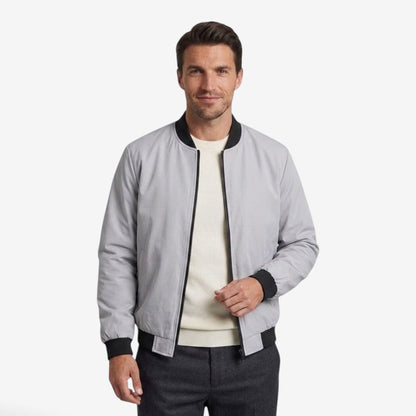 Men's Casual Bomber Jacket Zip-Up Baseball Collar Relaxed Fit Everyday