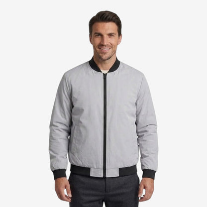 Men's Casual Bomber Jacket Zip-Up Baseball Collar Relaxed Fit Everyday
