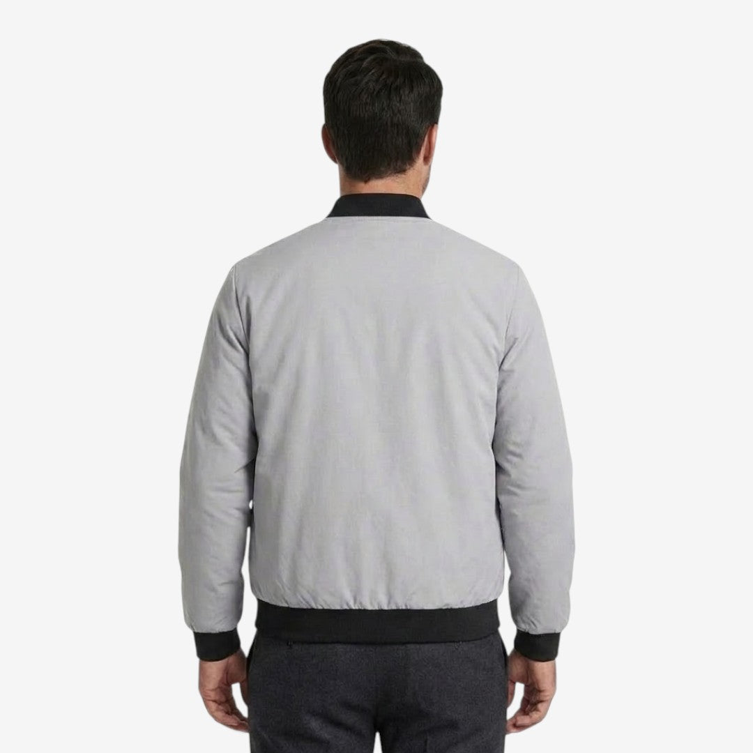 Men's Casual Bomber Jacket Zip-Up Baseball Collar Relaxed Fit Everyday