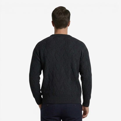 Men's Casual Knit Jumper Crew-Neck Long Sleeve Autumn Winter Style