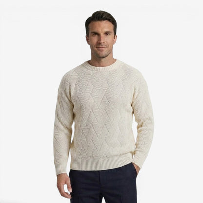 Men's Casual Knit Jumper Crew-Neck Long Sleeve Autumn Winter Style