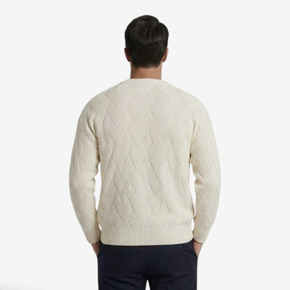 Men's Casual Knit Jumper Crew-Neck Long Sleeve Autumn Winter Style