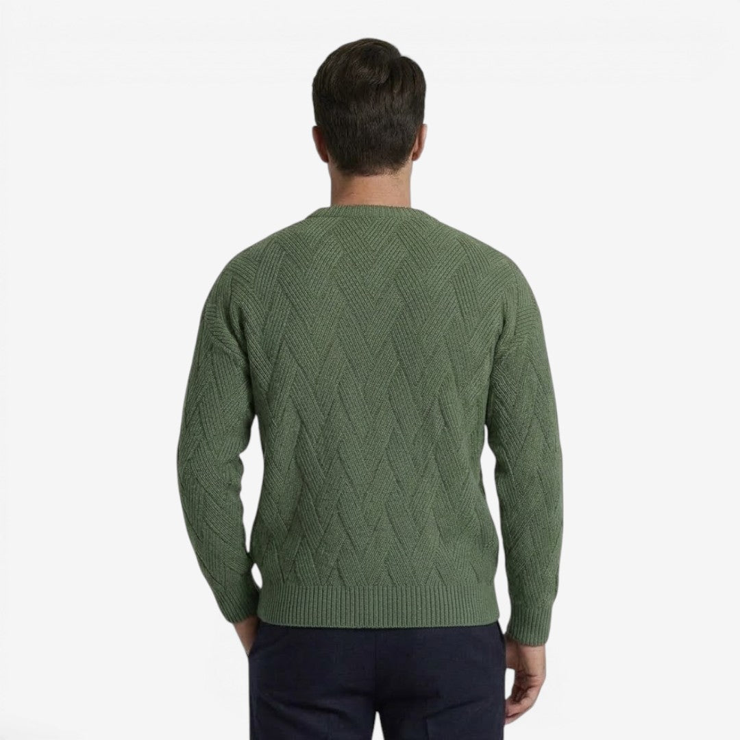 Men's Casual Knit Jumper Crew-Neck Long Sleeve Autumn Winter Style