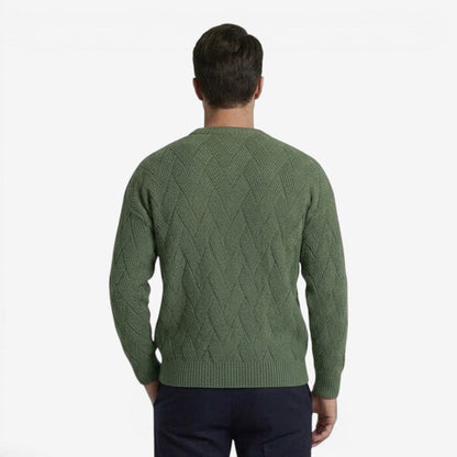 Men's Casual Knit Jumper Crew-Neck Long Sleeve Autumn Winter Style