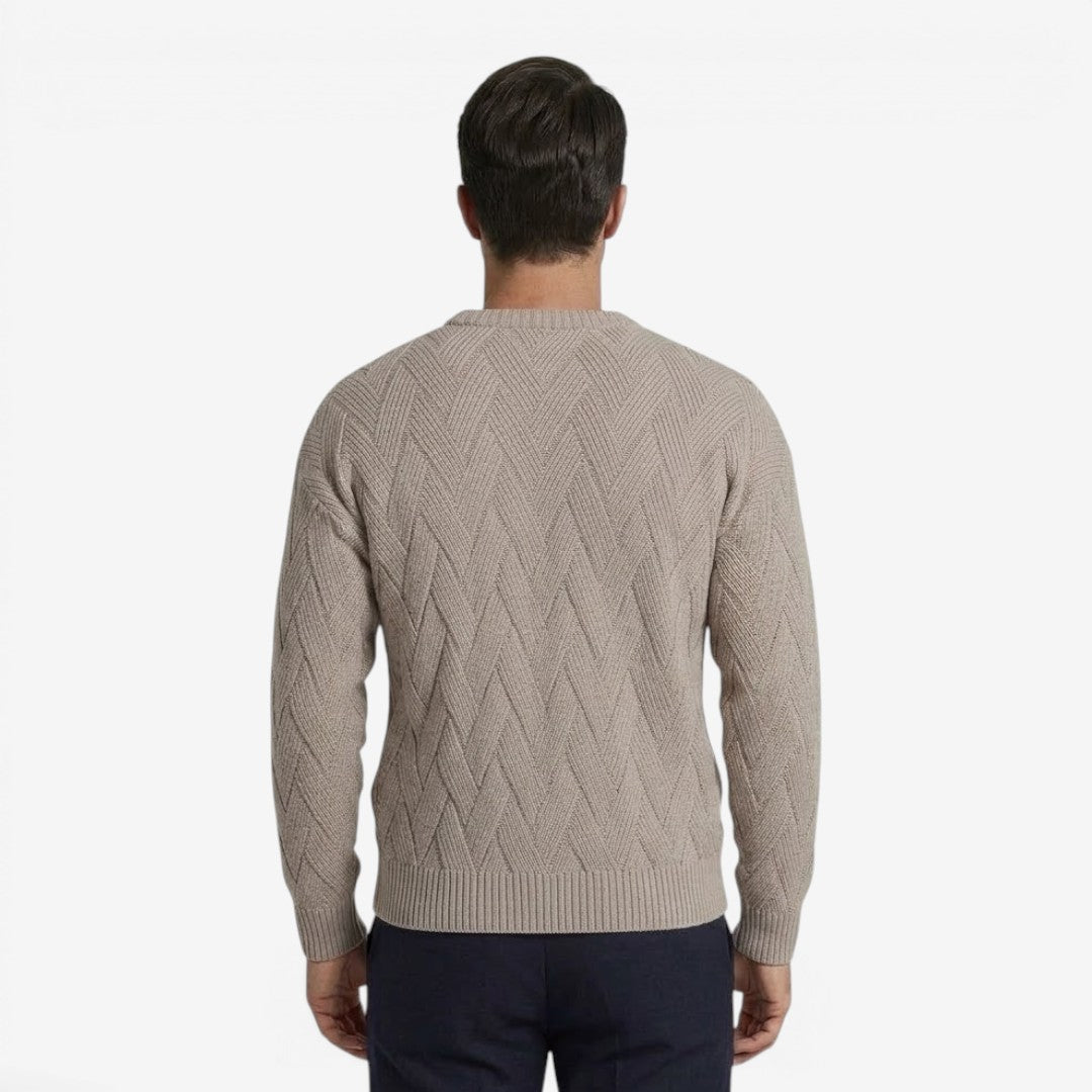 Men's Casual Knit Jumper Crew-Neck Long Sleeve Autumn Winter Style