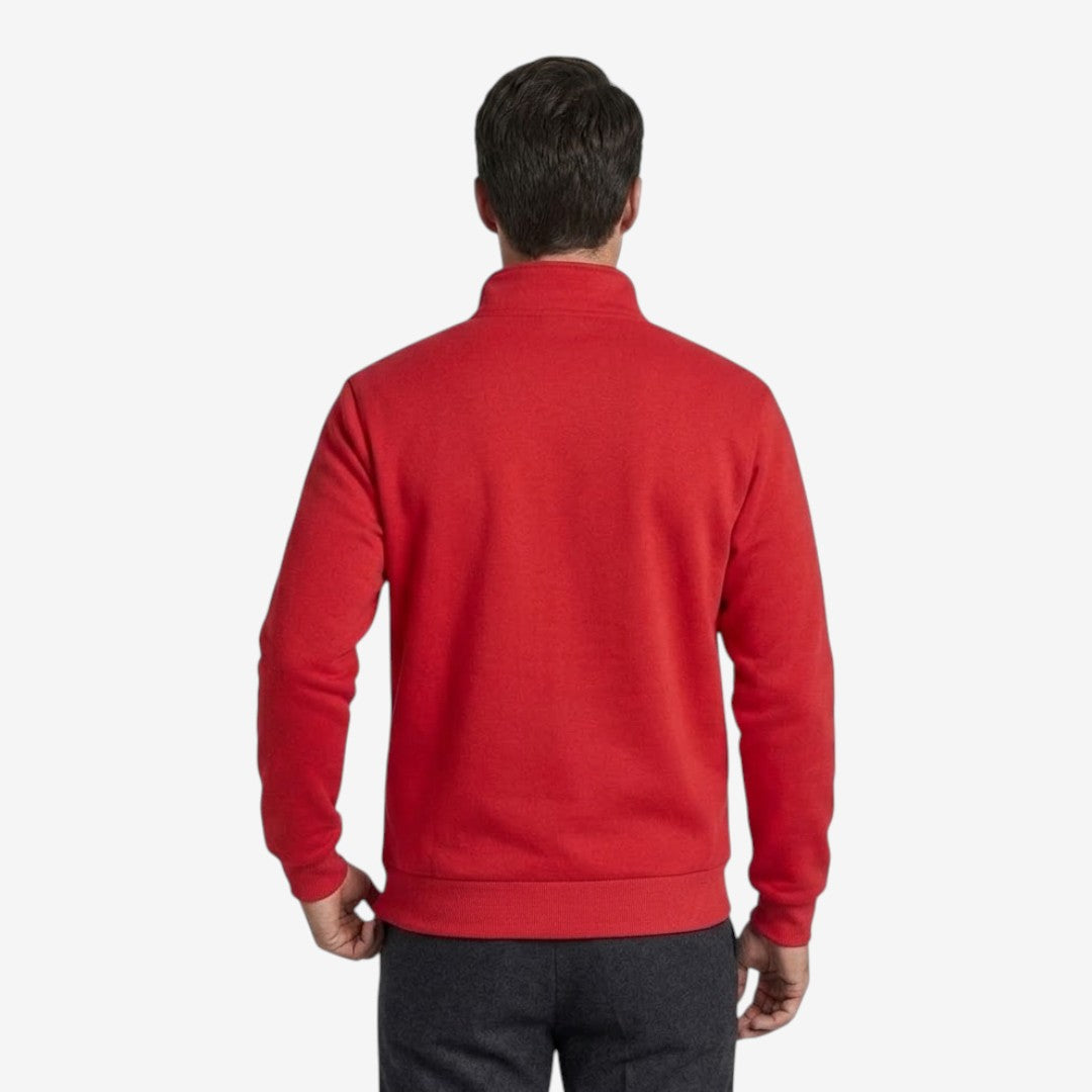 Men's Casual Knit Zip Jacket High-Neck Warm Layered Everyday Style