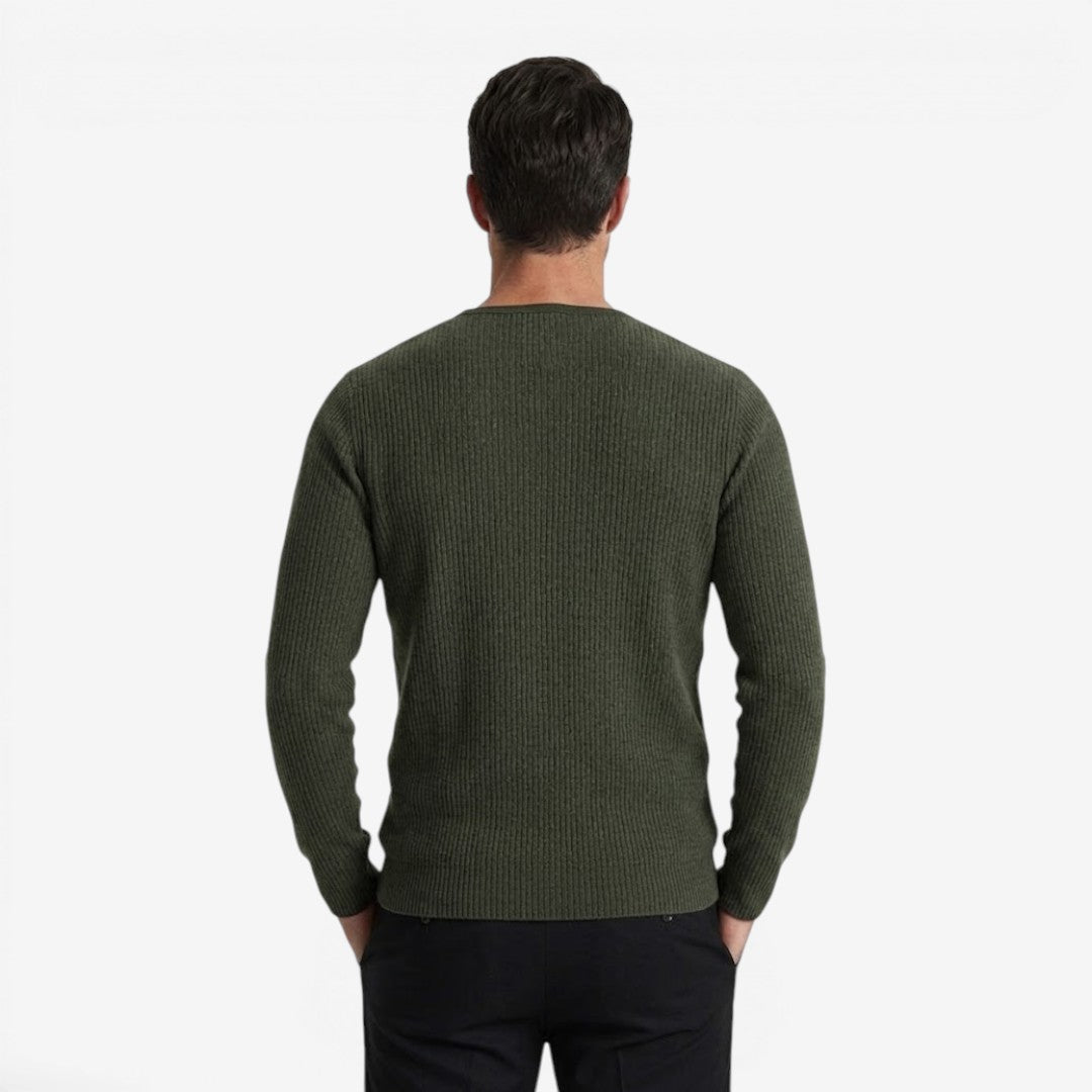 Men's Casual Ribbed Henley Shirt Long Sleeve Button-Up Relaxed Fit Autumn Winter