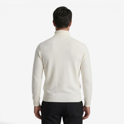 Men's Classic Knit Roll-Neck Jumper Relaxed Fit Long Sleeve Smart Casual