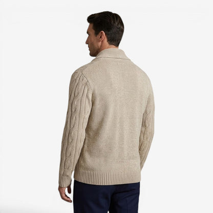 Men's Classic Knit Cardigan Button-Up Long Sleeve Layering Winter Wear