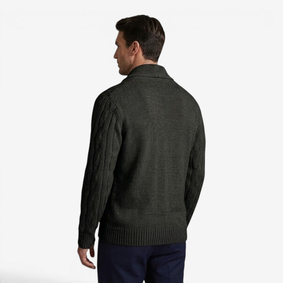 Men's Classic Knit Cardigan Button-Up Long Sleeve Layering Winter Wear
