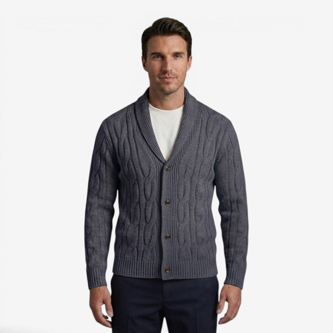 Men's Classic Knit Cardigan Button-Up Long Sleeve Layering Winter Wear