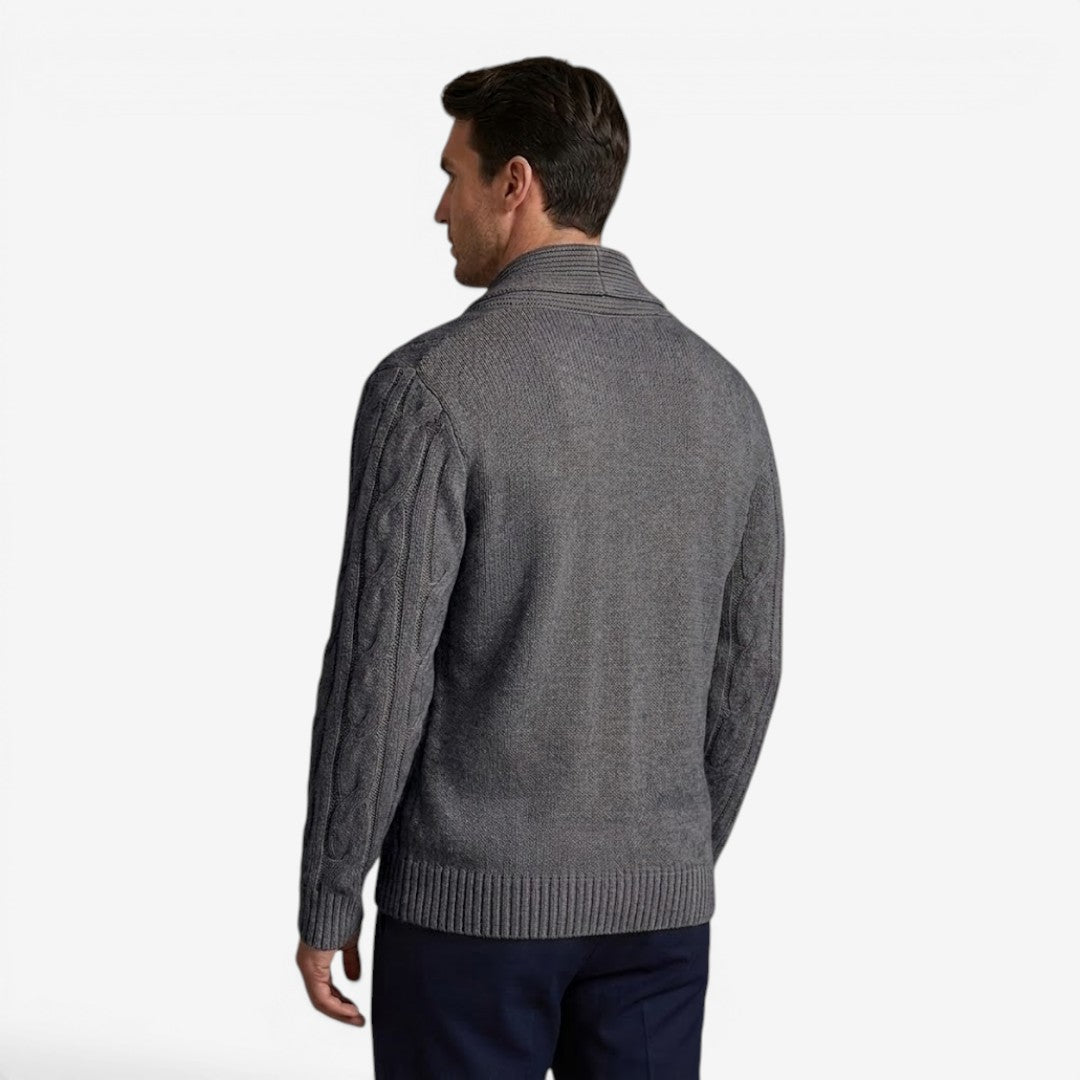 Men's Classic Knit Cardigan Button-Up Long Sleeve Layering Winter Wear