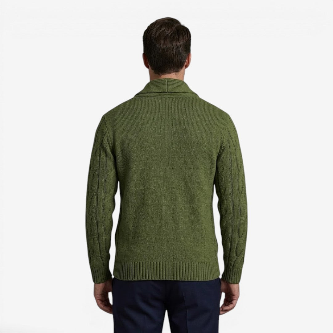 Men's Classic Knit Cardigan Button-Up Long Sleeve Layering Winter Wear