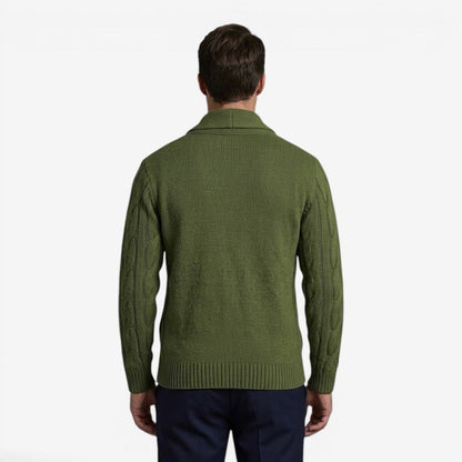 Men's Classic Knit Cardigan Button-Up Long Sleeve Layering Winter Wear