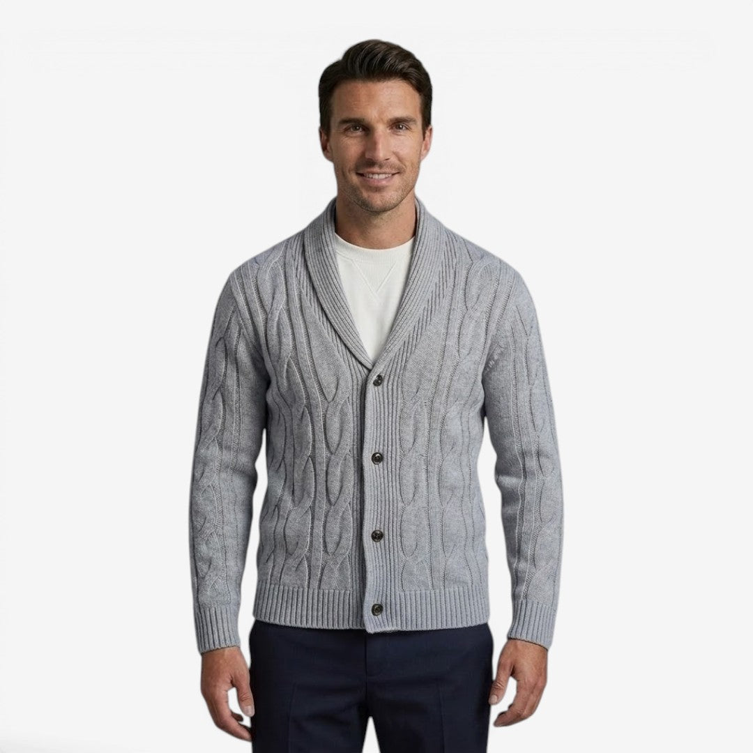 Men's Classic Knit Cardigan Button-Up Long Sleeve Layering Winter Wear