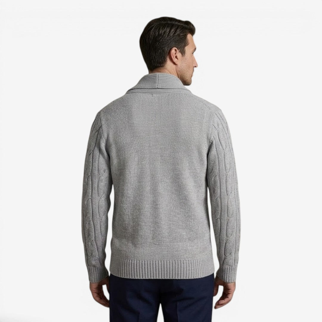 Men's Classic Knit Cardigan Button-Up Long Sleeve Layering Winter Wear