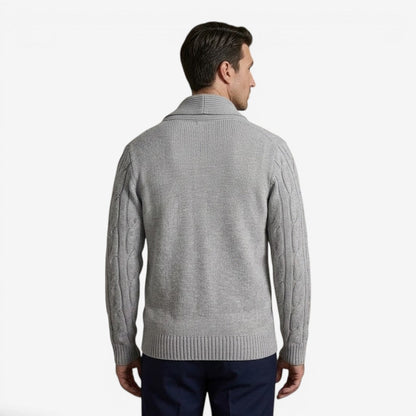 Men's Classic Knit Cardigan Button-Up Long Sleeve Layering Winter Wear