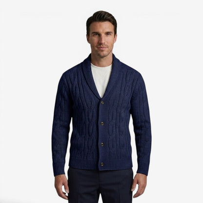 Men's Classic Knit Cardigan Button-Up Long Sleeve Layering Winter Wear