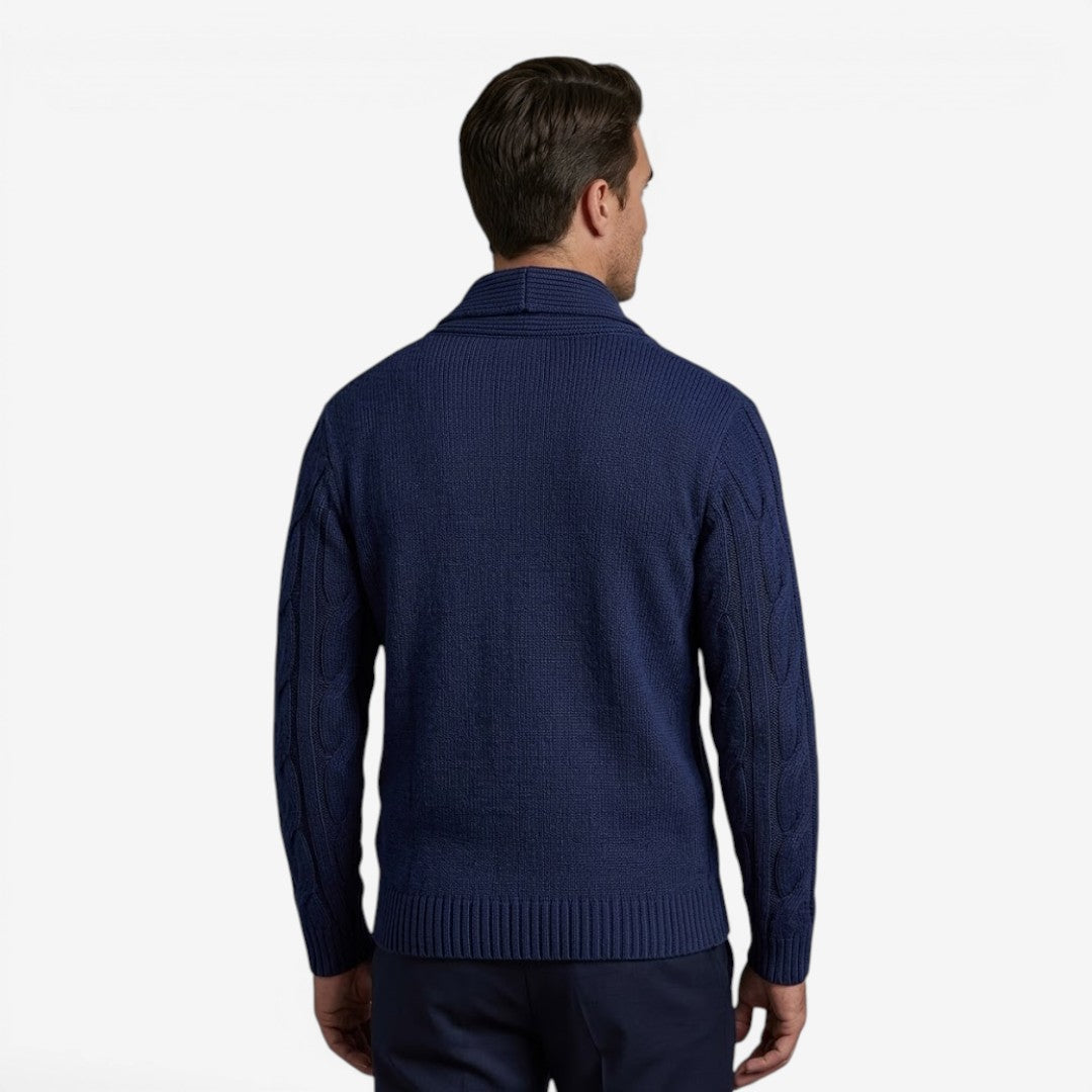 Men's Classic Knit Cardigan Button-Up Long Sleeve Layering Winter Wear