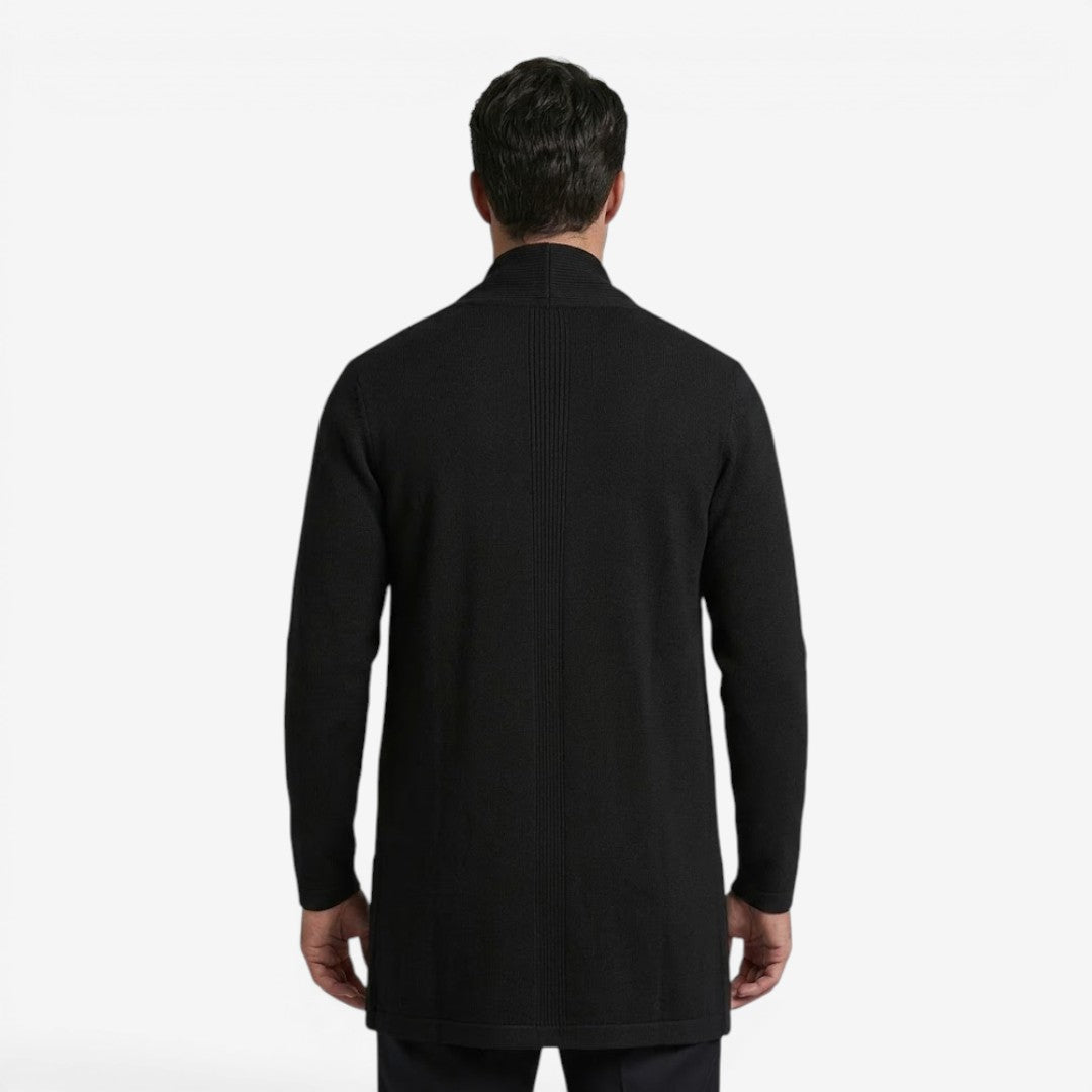Men's Classic Long Cardigan Open Front Layering Soft Warm Casual