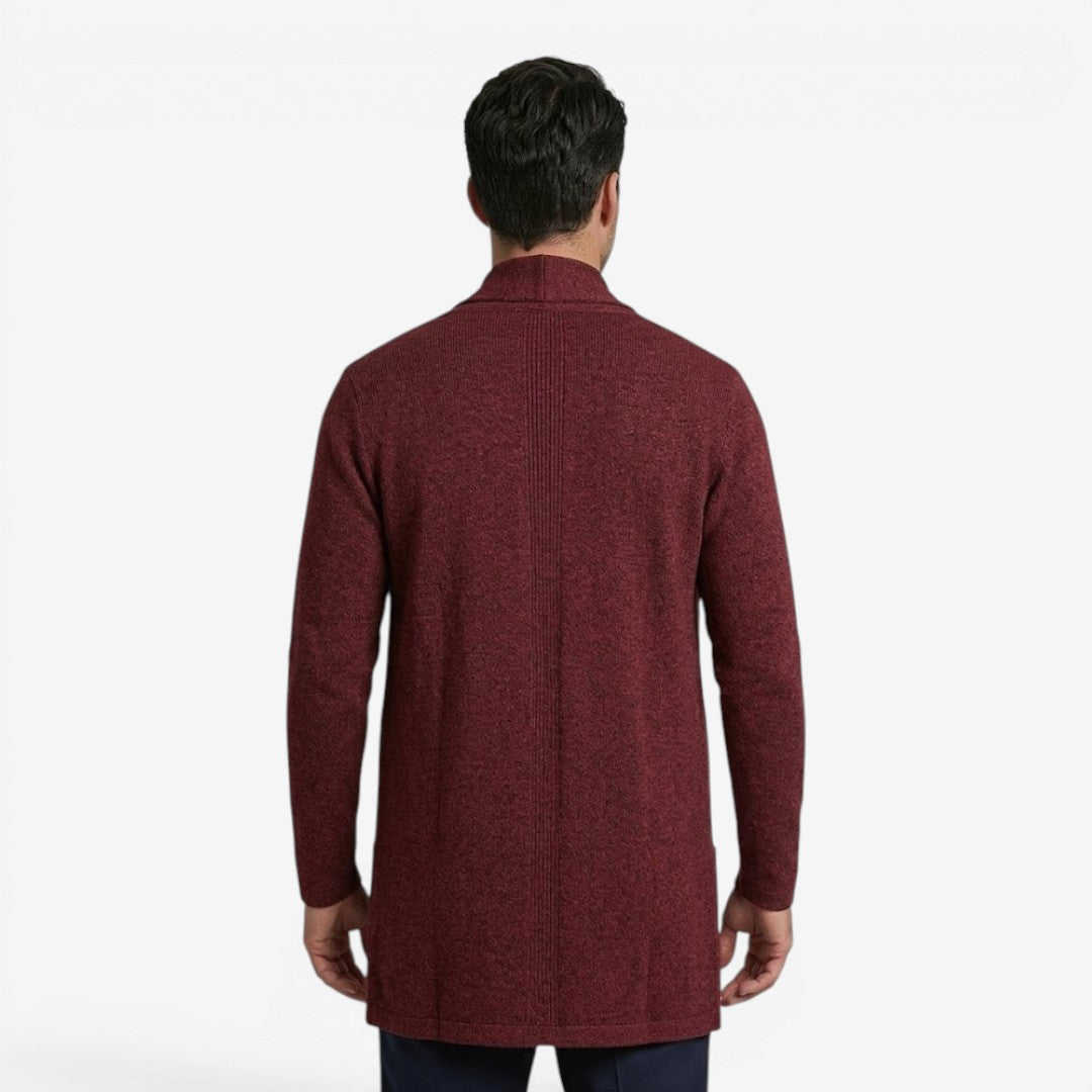 Men's Classic Long Cardigan Open Front Layering Soft Warm Casual