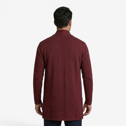 Men's Classic Long Cardigan Open Front Layering Soft Warm Casual