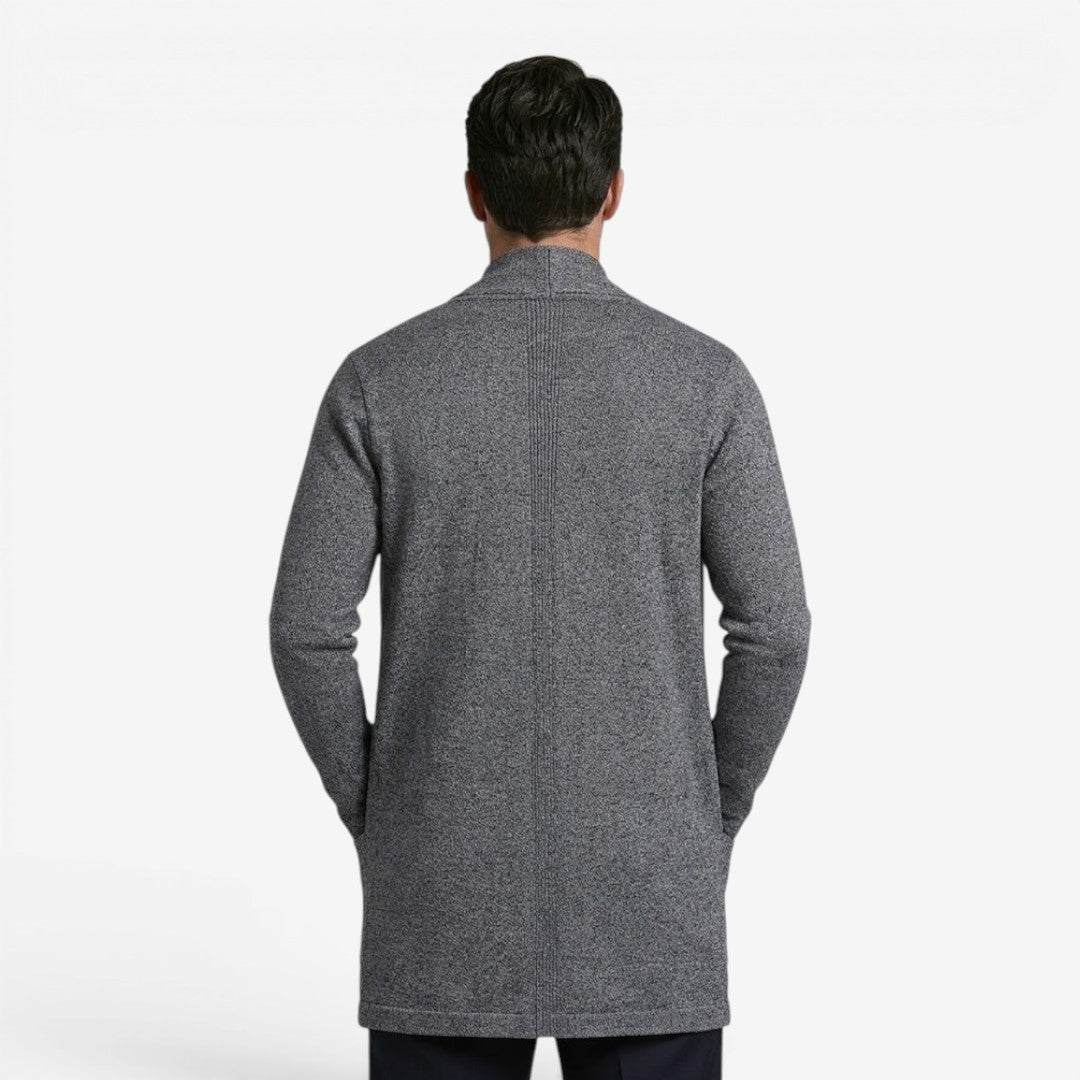 Men's Classic Long Cardigan Open Front Layering Soft Warm Casual