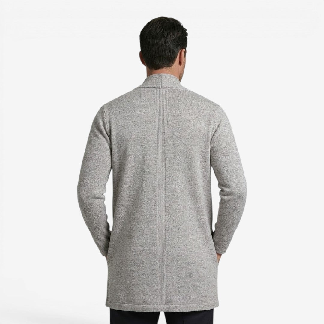Men's Classic Long Cardigan Open Front Layering Soft Warm Casual