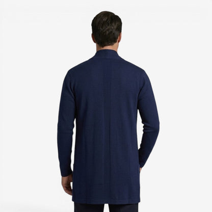 Men's Classic Long Cardigan Open Front Layering Soft Warm Casual