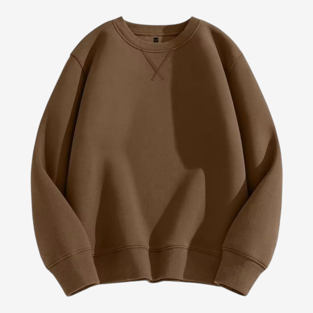Men's Casual Crew-Neck Sweatshirt Relaxed Fit Soft Everyday Wear