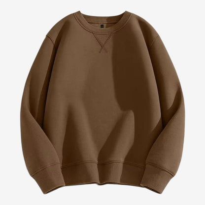 Men's Casual Crew-Neck Sweatshirt Relaxed Fit Soft Everyday Wear