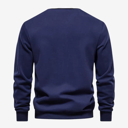 Men's Knit Polo Jumper Long Sleeve Collared Casual Autumn Winter Style