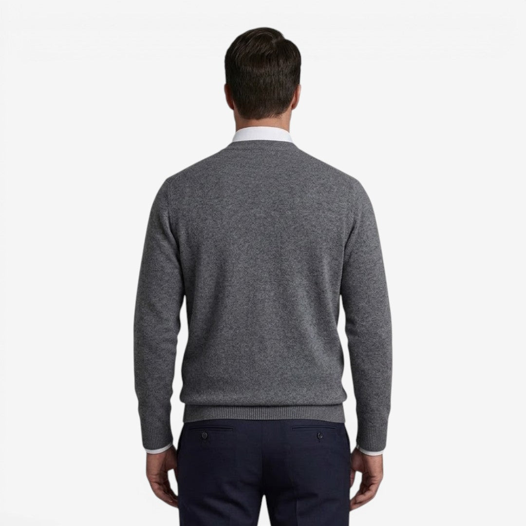 Men's Diamond Knit Cardigan Open Front Long Sleeve Business Casual Style