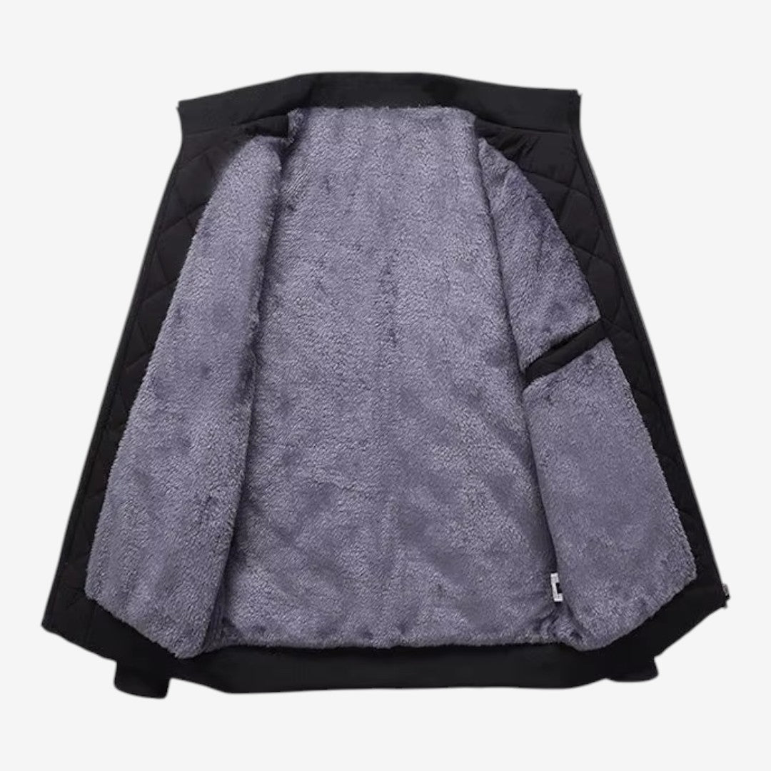 Men's Winter Bomber Jacket Slim Fit Fleece Lined Casual Outerwear