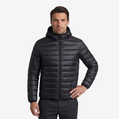 Men's Hooded Puffer Jacket Warm Casual Streetwear Everyday Layering
