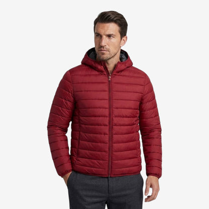 Men's Hooded Puffer Jacket Warm Casual Streetwear Everyday Layering