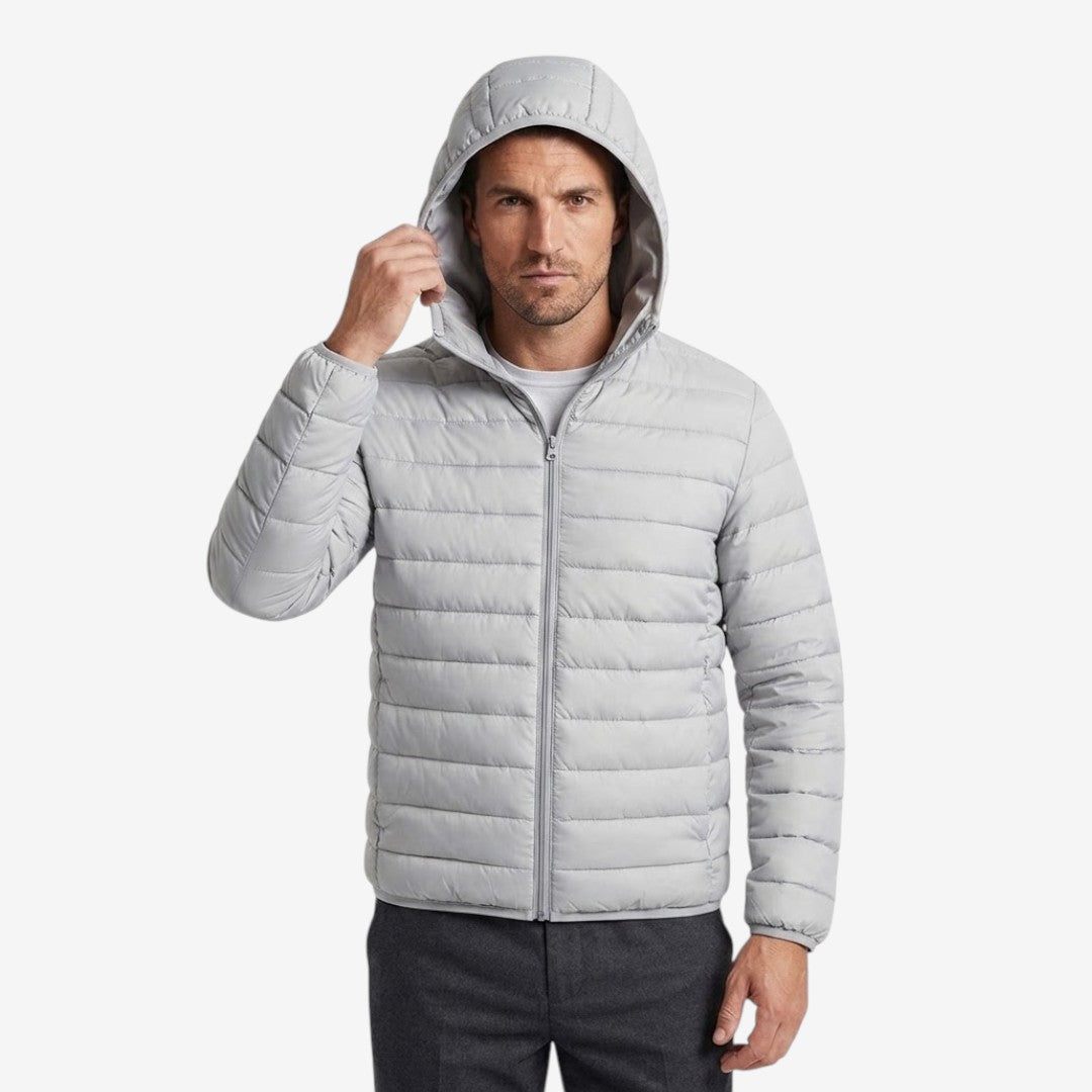 Men's Hooded Puffer Jacket Warm Casual Streetwear Everyday Layering