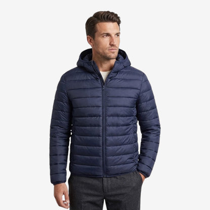 Men's Hooded Puffer Jacket Warm Casual Streetwear Everyday Layering