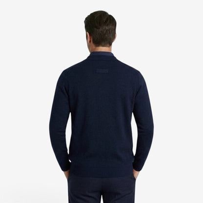 Men's Knit Cardigan Layered Smart Casual Style Long Sleeve Open Front