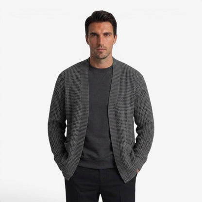 Men's Knit Cardigan Relaxed Fit Long Sleeve Open Front Casual Everyday Wear