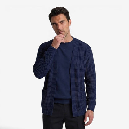 Men's Knit Cardigan Relaxed Fit Long Sleeve Open Front Casual Everyday Wear