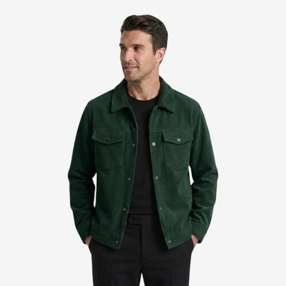 Men's Knit Corduroy Jacket Button Closure Pockets Casual Everyday