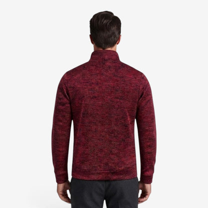 Men's Knit Zip Jacket High Neck Slim Fit with Zip Pockets Casual Wear