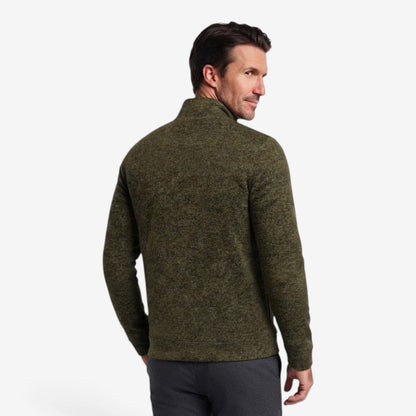 Men's Knit Zip Jacket High Neck Slim Fit with Zip Pockets Casual Wear